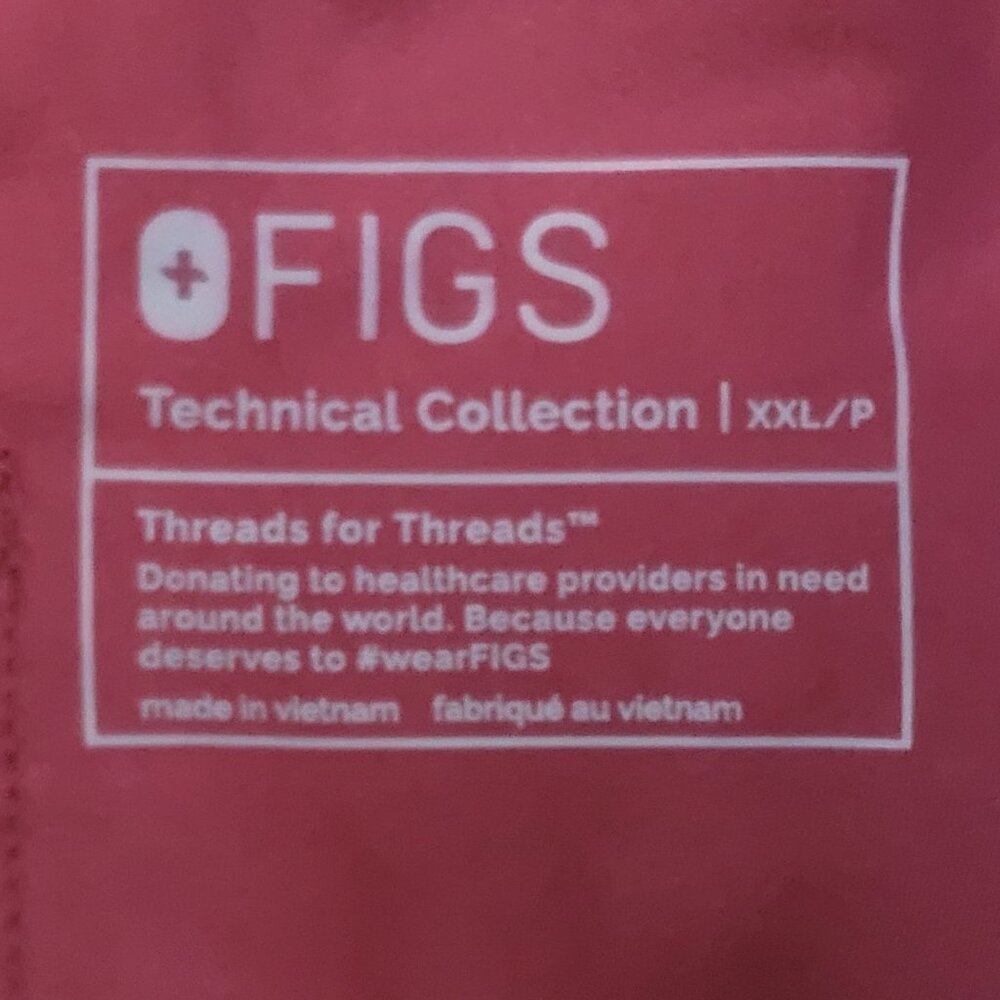 Figs Yola Maternity Petite Scrub Pants Womens Size 2XL Burgundy NWT - Picture 5 of 6